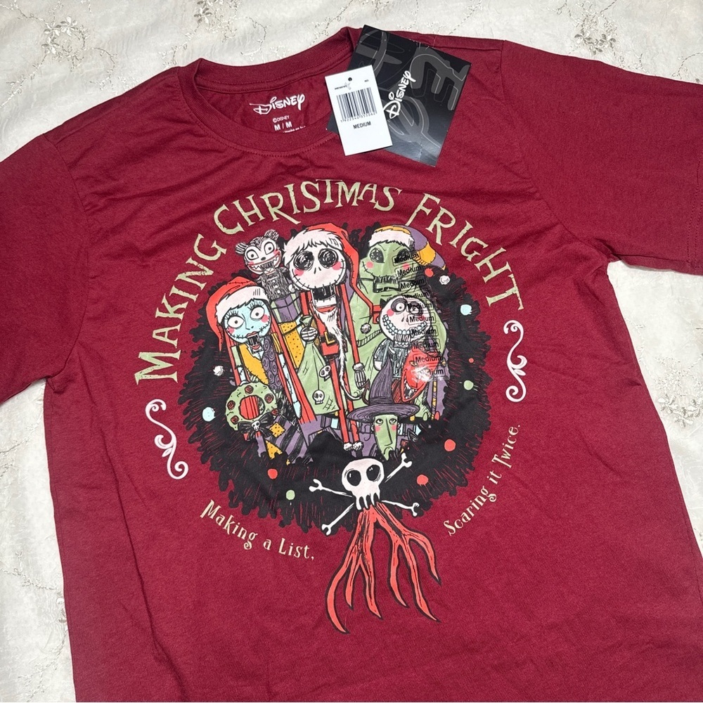 NWT Disney Nightmare Before Christmas “Making Christmas Fright” Tee – Size Med - Picture 3 of 3